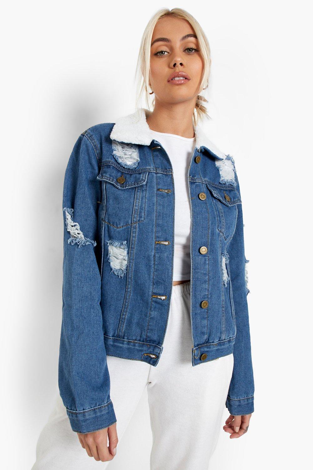 Veste en jean mouton femme hot sale